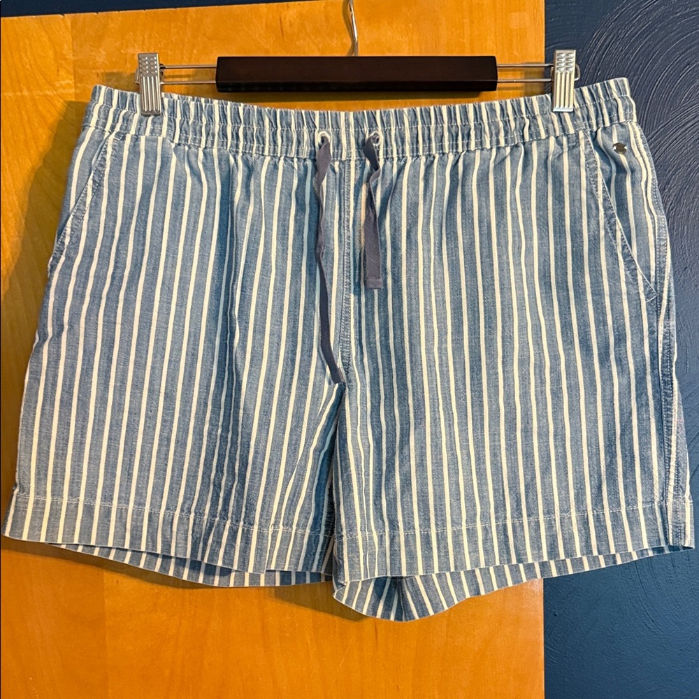 L.L. Bean Blue and White Striped Shorts